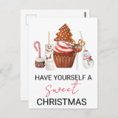 自分に甘いクリスマストリートを持っている ポストカード (正面/裏面)