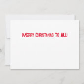 自分に素晴らしいクリスマスを過ごす 招待状 (裏面)