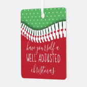 自分に適応したクリスマスチロをお楽しみください メタルオーナメント (正面左)