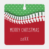 自分に適応したクリスマスチロをお楽しみください メタルオーナメント (裏面)