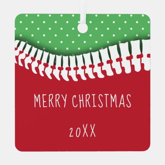 自分に適応したクリスマスチロをお楽しみください メタルオーナメント (裏面)