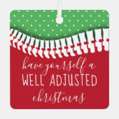 自分に適応したクリスマスチロをお楽しみください メタルオーナメント (正面)