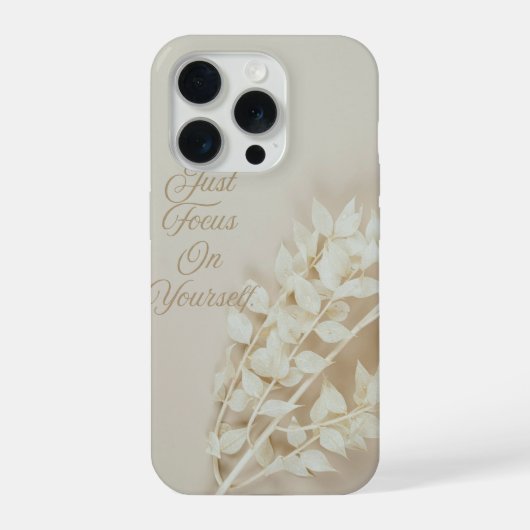 自分に集中する ドライフラワーの美しいデザイン iPhoneケース (裏面)
