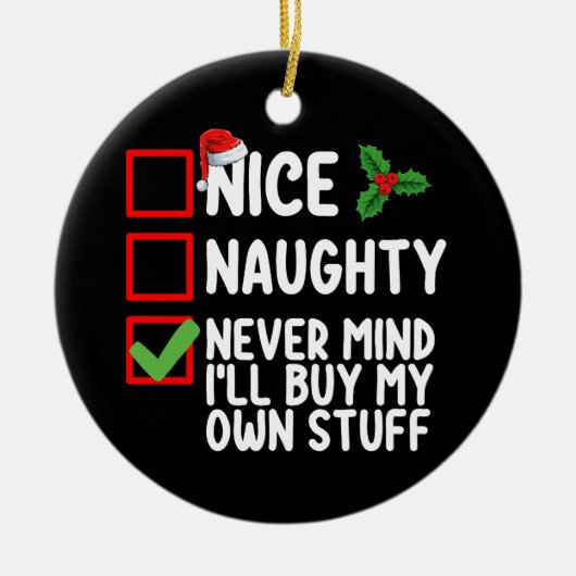 自分のいけな物を買気にしない セラミックオーナメント (正面)