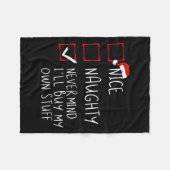 自分のいけな物を買気にしない フリースブランケット (正面(横))