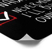 自分のいけな物を買気にしない ポスター (角)