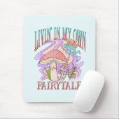 自分のおとぎ話でLivin' – カエル&キノコ マウスパッド (マウス)