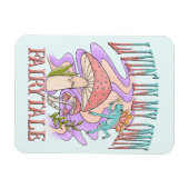 自分のおとぎ話でLivin' – カエル&キノコ マグネット (横)