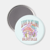 自分のおとぎ話でLivin' – カエル&キノコ マグネット (正面/裏面)