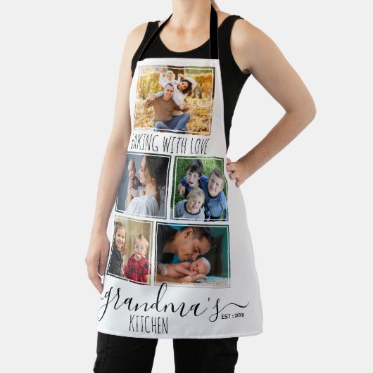 自分のおばあちゃんのキッチンを作成する5フォトコラージュ エプロン (インサイチュ)