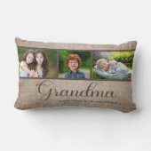 自分のおばあちゃんを作成する3写真孫 ランバークッション (裏面)