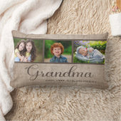 自分のおばあちゃんを作成する3写真孫 ランバークッション (ブランケット)