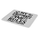 自分のおもしろいキッチンのルール カッティングボード (角)