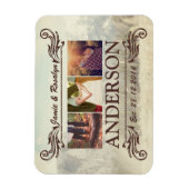 自分のお尻レトロInstagramカップルのコラージュを作成 マグネット (縦)