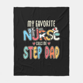 自分のお気に入りのナースがステップパパを呼び出す フリースブランケット