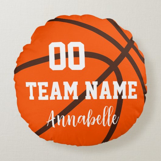 自分のお気に入りのバスケットボール選手 ラウンドクッション (正面)