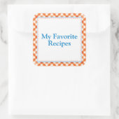 自分のお気に入りのレシピ スクエアシール (バッグ)