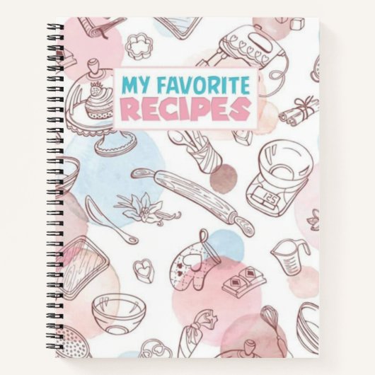 自分のお気に入りのレシピ ノートブック (正面)