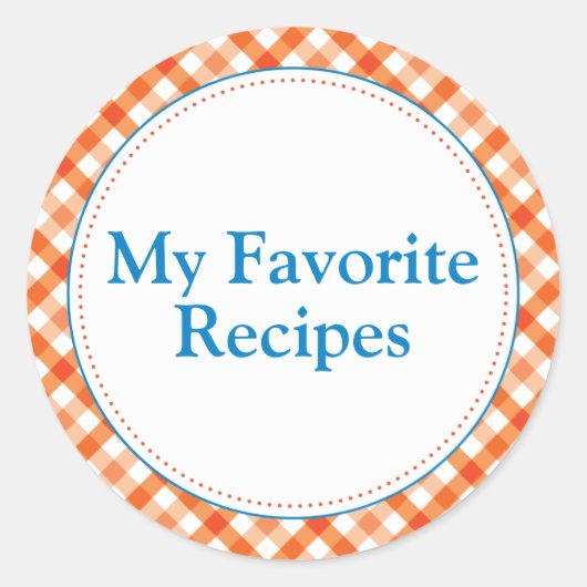 自分のお気に入りのレシピ ラウンドシール (正面)