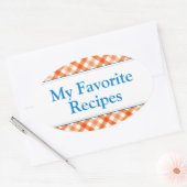 自分のお気に入りのレシピ 楕円形シール (封筒)