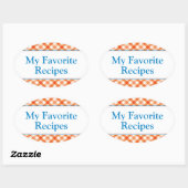 自分のお気に入りのレシピ 楕円形シール (シート)