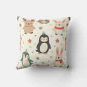 自分のかわいいを作成する友達クリスマス動物 クッション (裏面)