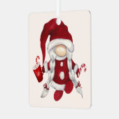 自分のかわいいクリスマスココア格言を作る メタルオーナメント (正面左)