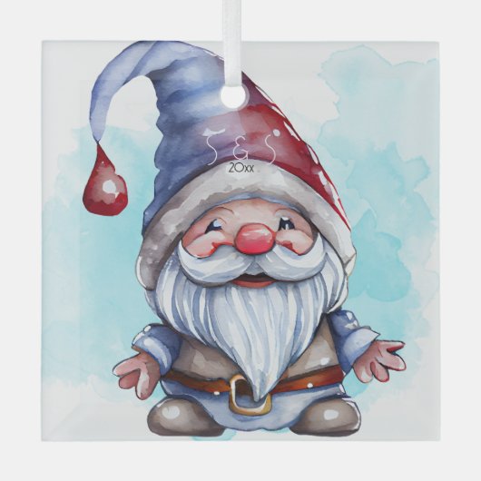 自分のかわいいクリスマス格言を作る ガラスオーナメント (正面)