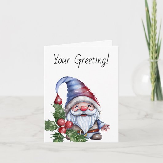 自分のかわいいクリスマス格言を作る シーズンカード (正面)