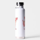 自分のかわいいブタの名前を作る ウォーターボトル (右面)