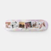 自分のかわいいレインボーガーリーグリッターを作成モダン スケートボード (横)