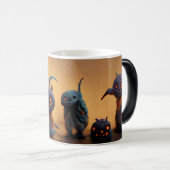 自分のかわいい不気味なモンスターを作り出す モーフィングマグカップ (正面右)