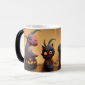 自分のかわいい不気味なモンスターを作り出す モーフィングマグカップ (正面左)