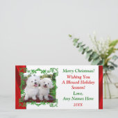 自分のかわいい写真クリスマスホリデーカードを追加 シーズンカード (スタンド正面)