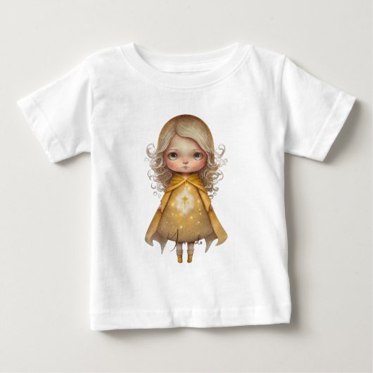 自分のかわいい星空の少女を作る ベビーTシャツ (正面)