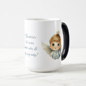 自分のかわいい男の子のクリスマスエンジェルを作る モーフィングマグカップ (正面右)