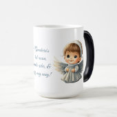 自分のかわいい男の子のクリスマスエンジェルを作る モーフィングマグカップ (正面右)