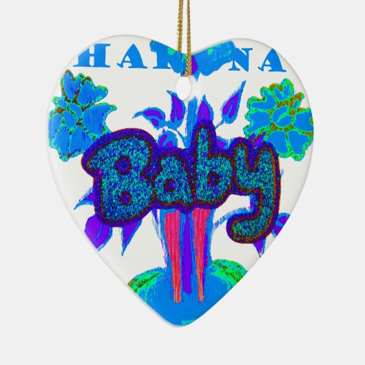 自分のかわいい素敵なグリッターベビーを作成 セラミックオーナメント (右)