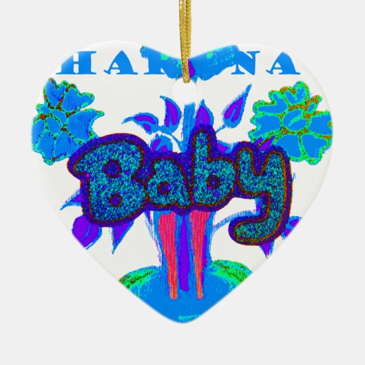 自分のかわいい素敵なグリッターベビーを作成 セラミックオーナメント (正面)