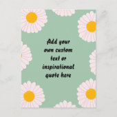 自分のかわいい花を作るやる気を起こさせる引用文 ポストカード (正面)