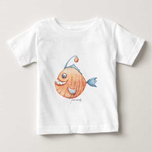 自分のかわいい釣り魚を作る ベビーTシャツ (正面)