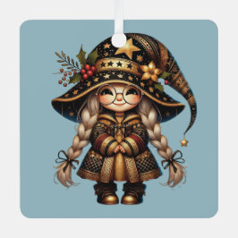 自分のかわいい魔法のクリスマス格言を作る メタルオーナメント