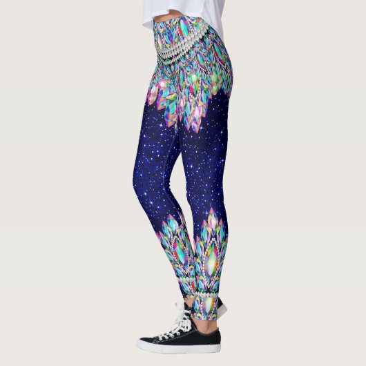 自分のきらきら光るベビーファッションポップ・アートのレギンス レギンス (左)