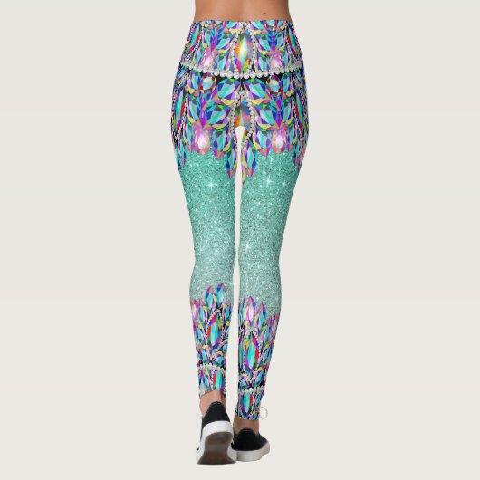 自分のきらきら光るベビーファッションポップ・アートのレギンス レギンス (裏面)