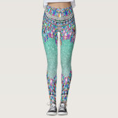 自分のきらきら光るベビーファッションポップ・アートのレギンス レギンス (正面)