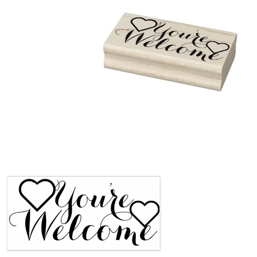 自分のことわざとメッセージ：あなたはようこそ ラバースタンプ (押印)