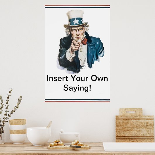 自分のことわざを！サムおじさん ポスター (キッチン)