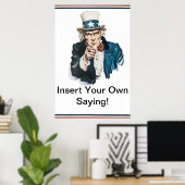 自分のことわざを！サムおじさん ポスター (ホームオフィス)