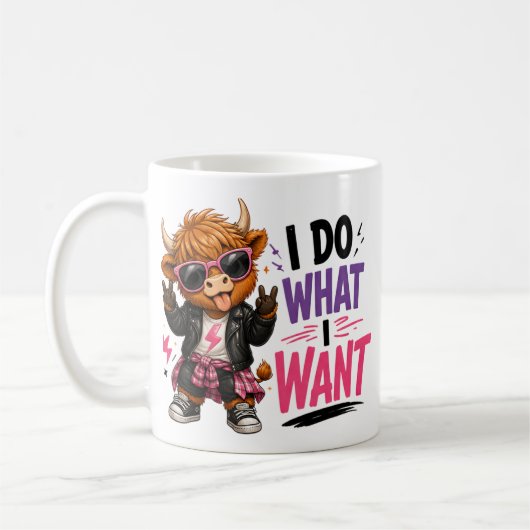 自分のしたいようにする コーヒーマグカップ (左)