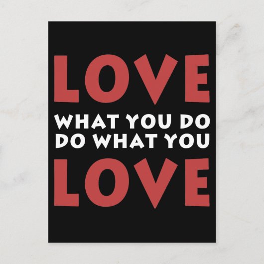 自分のすることを愛する ポストカード (正面)